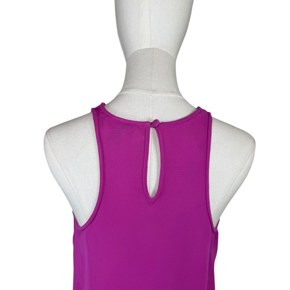 J. Crew Magenta Sleeveless Shell Top Size 6 Racerback Keyhole Workwear - Picture 4 of 7